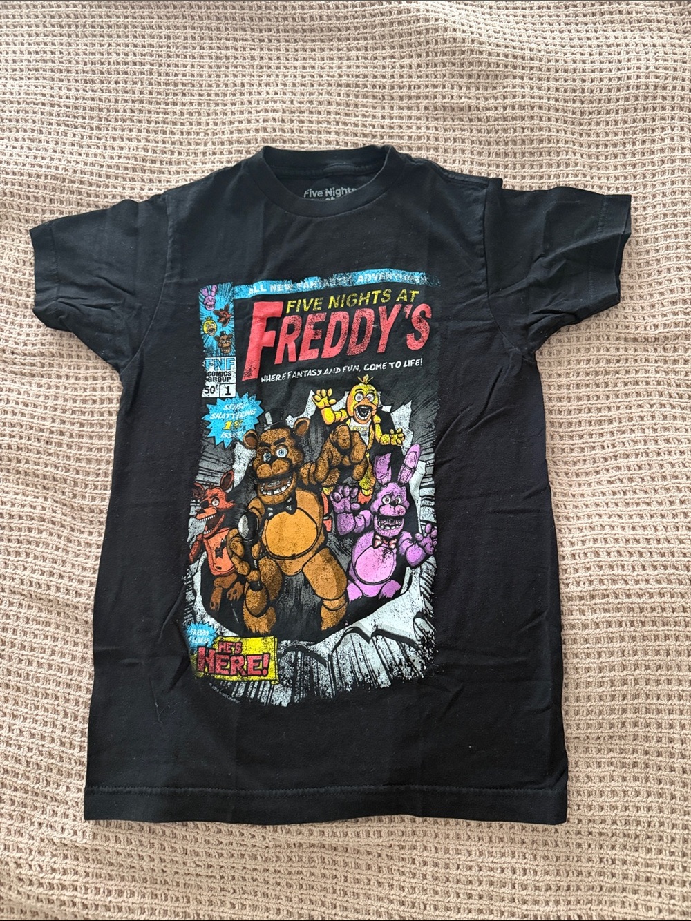 Five Nights at Freddy's Black Graphic Tee